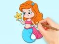 Jogo Livro para colorir: linda princesa sereia  online