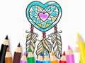 Jogo Livro para colorir: Coração Dreamcatcher  online