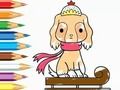 Jogo Livro para colorir: trenó puxado por cães  online