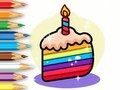 Jogo Livro para colorir: bolo de aniversário  online