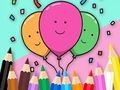 Jogo Livro para colorir: balões comemorativos  online