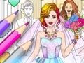 Jogo Jogo de vestir para colorir de casamento  online