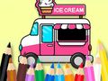 Jogo Livro para colorir: carro de sorvete  online