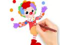 Jogo Livro para colorir: palhaço engraçado  online