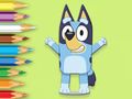 Jogo Livro para colorir: Bluey feliz  online