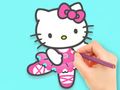Jogo Livro para colorir: Hello Kitty dançando  online