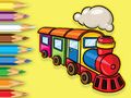 Jogo Livro para colorir: trem correndo  online