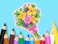 Jogo Livro para colorir: buquê de amor  online