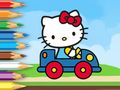 Jogo Livro para colorir: Hello Kitty dirigindo carro  online