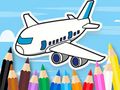 Jogo Livro para colorir: avião voador  online