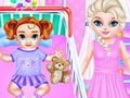 Jogo Dia de carinho da pequena Elsa  online