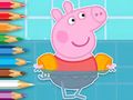 Jogo Livro para colorir: Peppa nadando  online