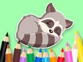 Jogo Livro para colorir: bebê guaxinim  online