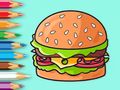 Jogo Livro para colorir: hambúrguer delicioso  online