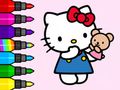 Jogo Livro para colorir: ursinho de pelúcia Hello Kitty  online