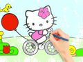 Jogo Livro para colorir: Hello Kitty Ciclismo  online