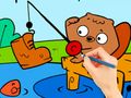 Jogo Livro para colorir: esquilo pescador  online