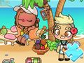 Jogo Quebra-cabeça: Avatar World tomando banho de sol  online