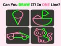 Jogo Teste cerebral: quebra-cabeça de desenho de uma linha  online