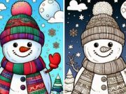 Jogo Livro para colorir inverno  online