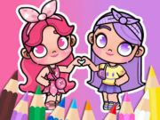Jogo Livro para colorir: melhor amiga no mundo Avatar  online
