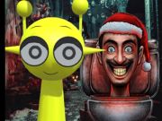 Jogo Sprunki nos bastidores de Natal Skibidi  online