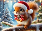 Jogo Quebra-cabeça de animais fofos de Natal  online