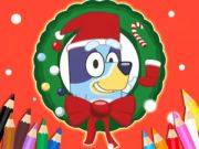 Jogo Livro para colorir: Bluey Papai Noel  online