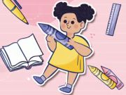 Jogo Questionário infantil: história de papelaria  online