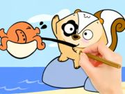 Jogo Livro para colorir: surpresa de pesca  online
