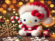 Jogo Olá Kitty quebra-cabeça de Natal  online