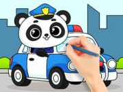 Jogo Livro para colorir: Panda policial  online