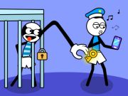 Jogo Quebra-cabeça do ladrão Stickman Troll  online