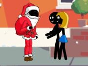 Jogo Stickman Papai Noel  online