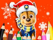 Jogo Livro para colorir: Paw Patrol Christmas  online