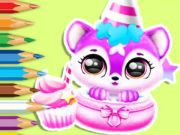 Jogo Livro para colorir: aniversário do bebê Fluff  online