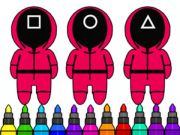 Jogo Livro para colorir: máscara de jogo de lula  online