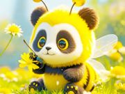 Jogo Quebra -cabeça: abelha panda  online