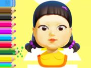 Jogo Livro para colorir: boneca de jogo de lula  online