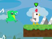 Jogo Corrida de gritos de frango  online