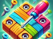 Jogo Desaparafuse o quebra -cabeça de madeira  online