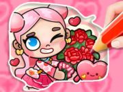 Jogo Livro para colorir: Avatar Valentine's  online