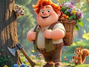 Jogo Encontre as diferenças: o lenhador honesto  online