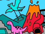 Jogo Cor por código dino parque  online