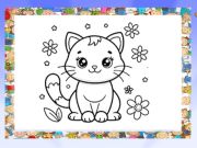 Jogo Bonito Livro para Colorir Gatos  online