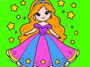 Jogo Voltar para a escola Princesa para colorir livro  online