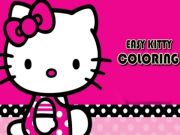 Jogo Kitty fácil para colorir  online