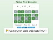 Jogo Jogo de adivinhação de palavras de animais  online