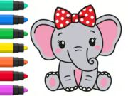 Jogo Livro para colorir: Elefante  online