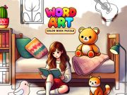 Jogo Arte da palavra: quebra -cabeça de livro de cores online